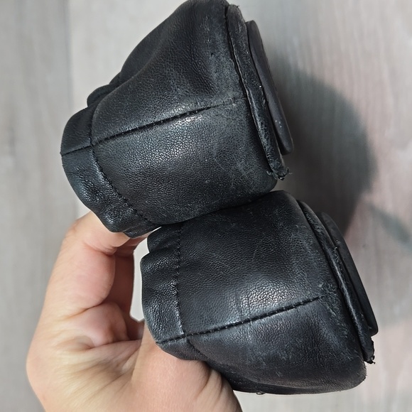 Tory Burch Women Minnie Logo Black Leather Ballet Flats Shoes Sz 7 - Picture 8 of 15